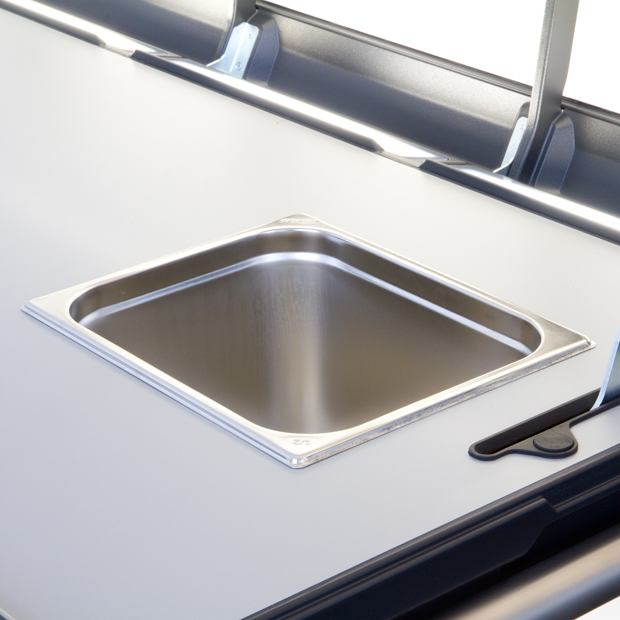 Edelstahl Becken leer